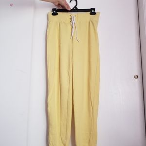 No Comment Boyfriend Fit Yellow Sweatpants